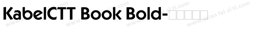 KabelCTT Book Bold字体转换